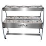 Buffet Combinado Inox 8 Cubas Quentes e 4 Frias com Rodízios - Spolu - Prata 127V SPL-509CO - 1
