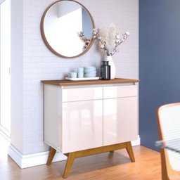 Buffet Classic 2 Portas Sem Espelho 64375 Off-White/Freijo - 2