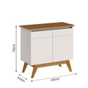 Ver imagem 5 de Buffet Classic 2 Portas Sem Espelho 64375 Off-White/Freijo
