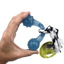 Ver imagem 5 de Brinquedo Mordedor Pet Halteres Cristal Com Corda Médio: Azul