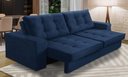 Ver imagem 1 de Sofá Retrátil e Reclinável 3 Lugares 2,50m com Molas Madrid Suede Mirra Decor