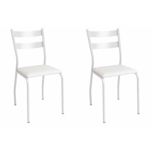 Cadeira Sala de Jantar Bali 2c141br Aço Kit 2 Un Branco/ano Branco - Kappesberg