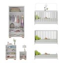 Ver imagem 3 de Quarto de Bebê Completo com Berço 3 em 1 para Colchão 130x60cm Multimóveis Mp4399 Branco Natural