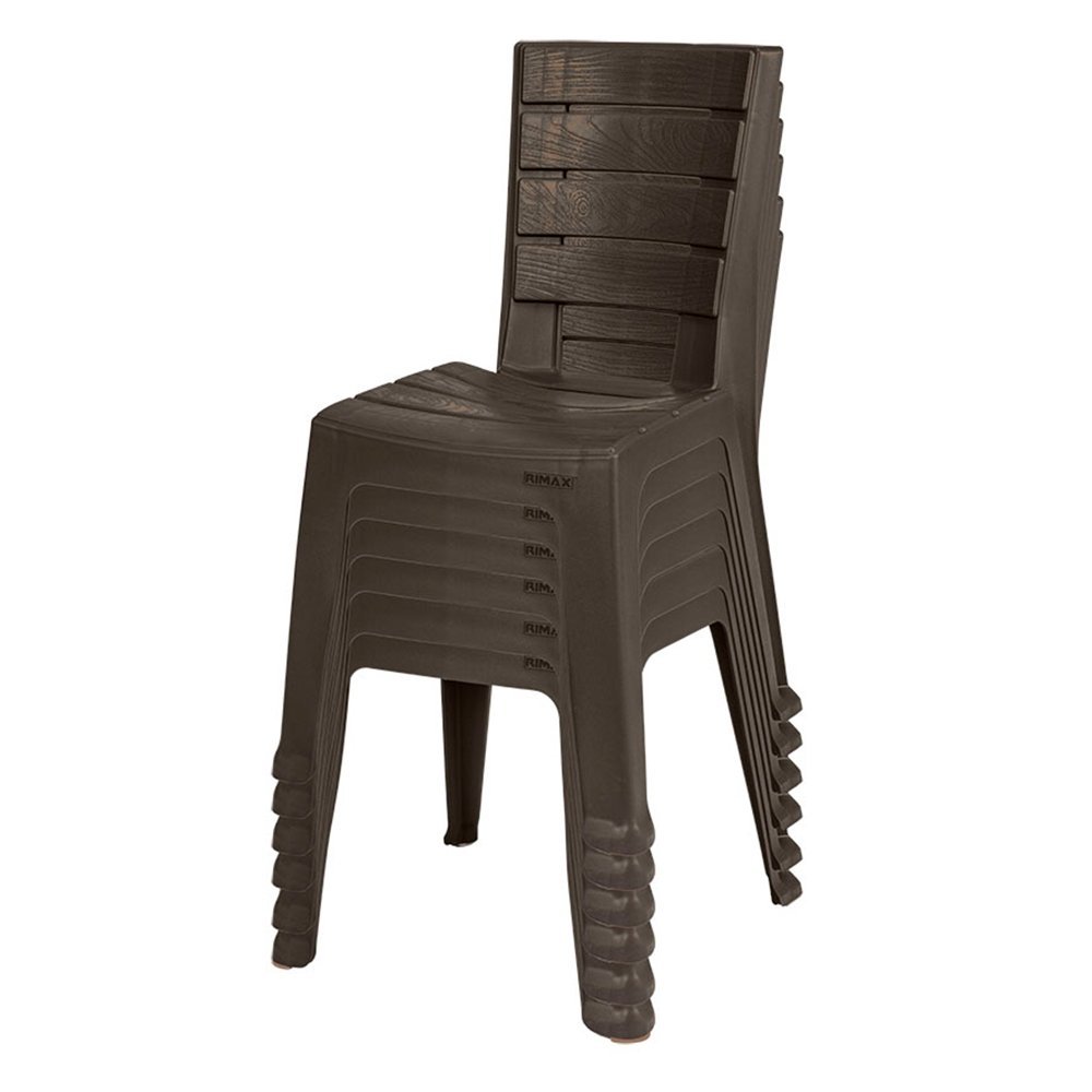 Conjunto 04un Cadeira Plástica Baru Marrom Rimax - 1