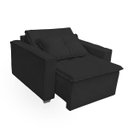 Ver imagem 5 de Poltrona Cama com Puff para Sala Confortavél Moderna Suede