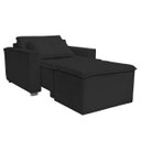 Ver imagem 1 de Poltrona Cama com Puff para Sala Confortavél Moderna Suede