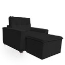Ver imagem 6 de Poltrona Cama com Puff para Sala Confortavél Moderna Suede