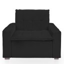 Ver imagem 4 de Poltrona Cama com Puff para Sala Confortavél Moderna Suede