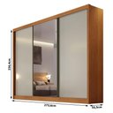 Ver imagem 3 de Guarda Roupa Casal Lôgan Plus 3 Portas 1 com Espelho 8 Gavetas Cinamomo Fendi - Novo Horizonte