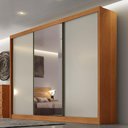 Ver imagem 4 de Guarda Roupa Casal Lôgan Plus 3 Portas 1 com Espelho 8 Gavetas Cinamomo Fendi - Novo Horizonte