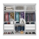Ver mais imagens de Guarda Roupa Casal 3 Portas de Correr 4 Gavetas e 3 Espelhos Barcelona Minastex Branco