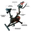 Ver imagem 3 de Bicicleta Ergométrica Spinning Profissional Mecânica 6 Kg Suporta 120 Kg Importway Iwf016