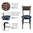 Ver imagem 2 de 2 Cadeiras Pretas para Cozinha Viena Avelã:Floral Preto