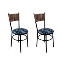 Ver imagem 1 de 2 Cadeiras Pretas para Cozinha Viena Avelã:Floral Preto