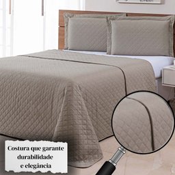 Colcha Ultrassonica Basics 2,20 X 2,40 Casal Kaki - 3