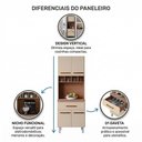 Ver imagem 4 de Paneleiro Torre Quente Armário de Cozinha Vic 04 Portas 01 Gaveta Savana Off White - Desk Design