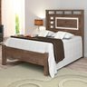 Cama Casal 1,40 Genova Detalhe Espelho Castanho/Off White Vitamov - 2