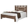 Cama Casal 1,40 Genova Detalhe Espelho Castanho/Off White Vitamov - 1