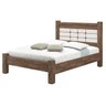 Cama Queen Imperial 1,60 com Pés Maciços Castanho/Off White Vitamov - 1