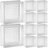 Kit 10 Tijolos Bloco de Vidro Transparente 19x19x8 Rajadas - 1