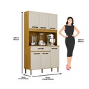 Ver imagem 3 de Armário de Cozinha Multiuso 6 Portas Valença com Espaço para Micro-ondas Mobilihouse
