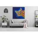 Ver imagem 1 de Quadro Abstrato Moderno Gato Pintado A Mão