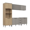 Ver imagem 6 de Cozinha Completa Modulada Lavinia 10 Portas 3 Gavetas MDP 270cm Bege Imperial e Fumê J Carvalho