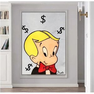 Quadro Moderno Pintado A Mão Alec Monopoly
