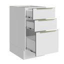 Ver imagem 4 de Balcão Madesa Lux 40 cm 3 Gavetas (Sem Tampo) Branco/Branco Veludo