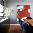 Ver imagem 3 de Tela Abstrata Pintada A Mão Para Quarto - Com Moldura