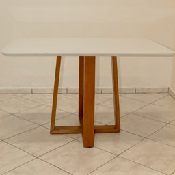 Mesa de Jantar Retangular Madeira Maciça - Pedro-1,60 x0,80 metros - Art Salas - 2