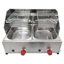 Ver imagem 3 de Fritadeira Profissional a Gás Alcamar 2 Cubas 5 Litros com Tampa FPCT-02