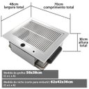 Ver imagem 5 de Churrasqueira a Gás Natural de Embutir Saro CHEGN