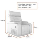 Ver imagem 3 de Poltrona do Papai Cris 84cm Reclinável Manual Courino Bege - Sallar Home