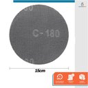 Ver imagem 2 de Kit 10 Discos de Lixa Abrasivos Telados com Sistema de Fixação para Lixadeiras 150mm Grão 80 - Starf