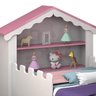Mini Cama Infantil Casinha Magia Branco/Rosa Vitamov - 3