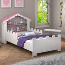 Ver imagem 2 de Mini Cama Infantil Casinha Magia Branco/Rosa Vitamov