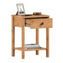 Ver imagem 3 de Mesa de Cabeceira Quarto Madeirado 1 Gaveta Rústico Apoana Idimex