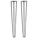 Ver imagem 1 de Kit 2 Pés de Metal 60 Cm Legs Mesa de Canto Aparador Preto