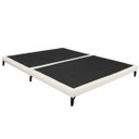 Ver imagem 7 de Cama Japonesa Queen Size Veneza 165cm Base Box Orgânica Bouclê Estofada Pés de Ferro:Bouclê Bege Cla