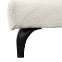Ver mais imagens de Cama Japonesa Queen Size Veneza 165cm Base Box Orgânica Bouclê Estofada Pés de Ferro:Bouclê Bege Cla