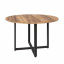 Ver imagem 1 de Mesa de Reunião Redonda Savoia Contemporâneo MDP 120cm Nogal Preto