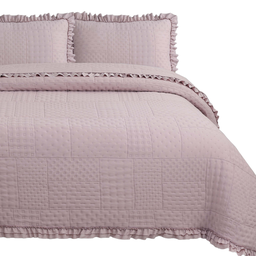 Cama Posta King Ellie Colcha Luxo Algodão 300 Fios Bordado:rosa - 1