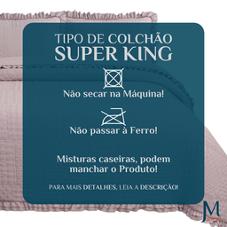 Cama Posta King Ellie Colcha Luxo Algodão 300 Fios Bordado:rosa - 7