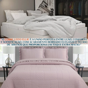 Ver imagem 4 de Cama Posta King Ellie Colcha Luxo Algodão 300 Fios Bordado:rosa
