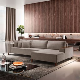 Sofá 4 Lugares com Chaise Linho 290cm Grécia - 2
