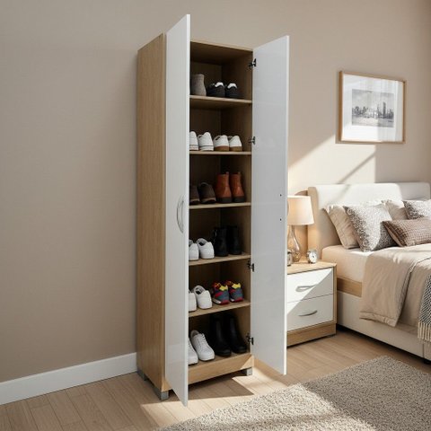 Sapateira Classica 12 Pares 2 Portas 55cm Móvel na Caixa