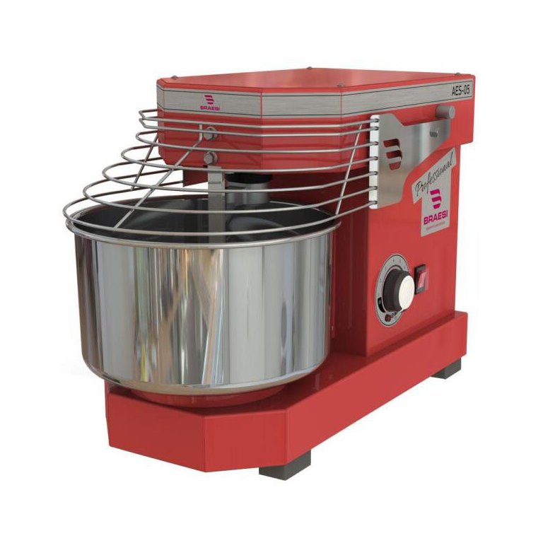 Amassadeira Espiral 5kg Braesi Bivolt AES-05 Vermelha