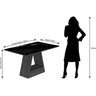 Conjunto Sala de Jantar Mesa Tampo de Vidro Retangular Alana 4 Cadeiras Milena Cimol - 6