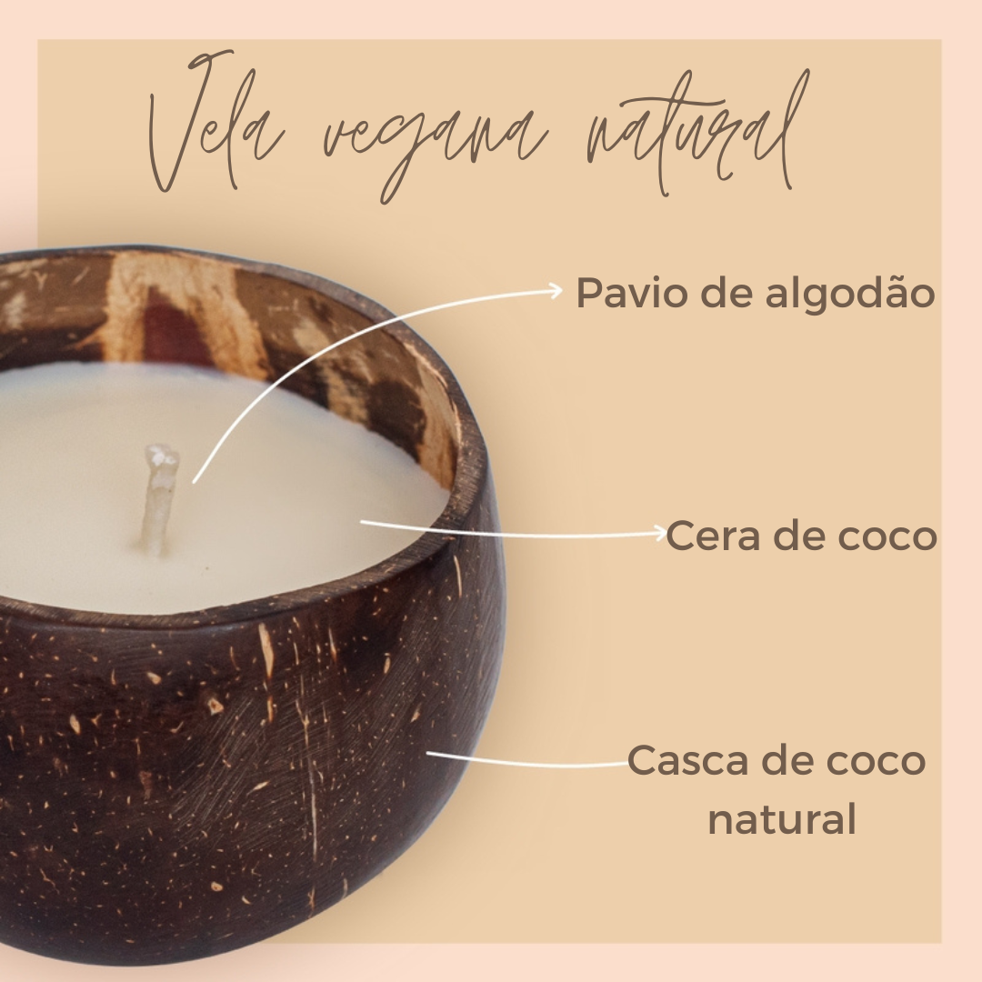 Vela Sustentável e Vegana 100% Natural de Maracujá - 3